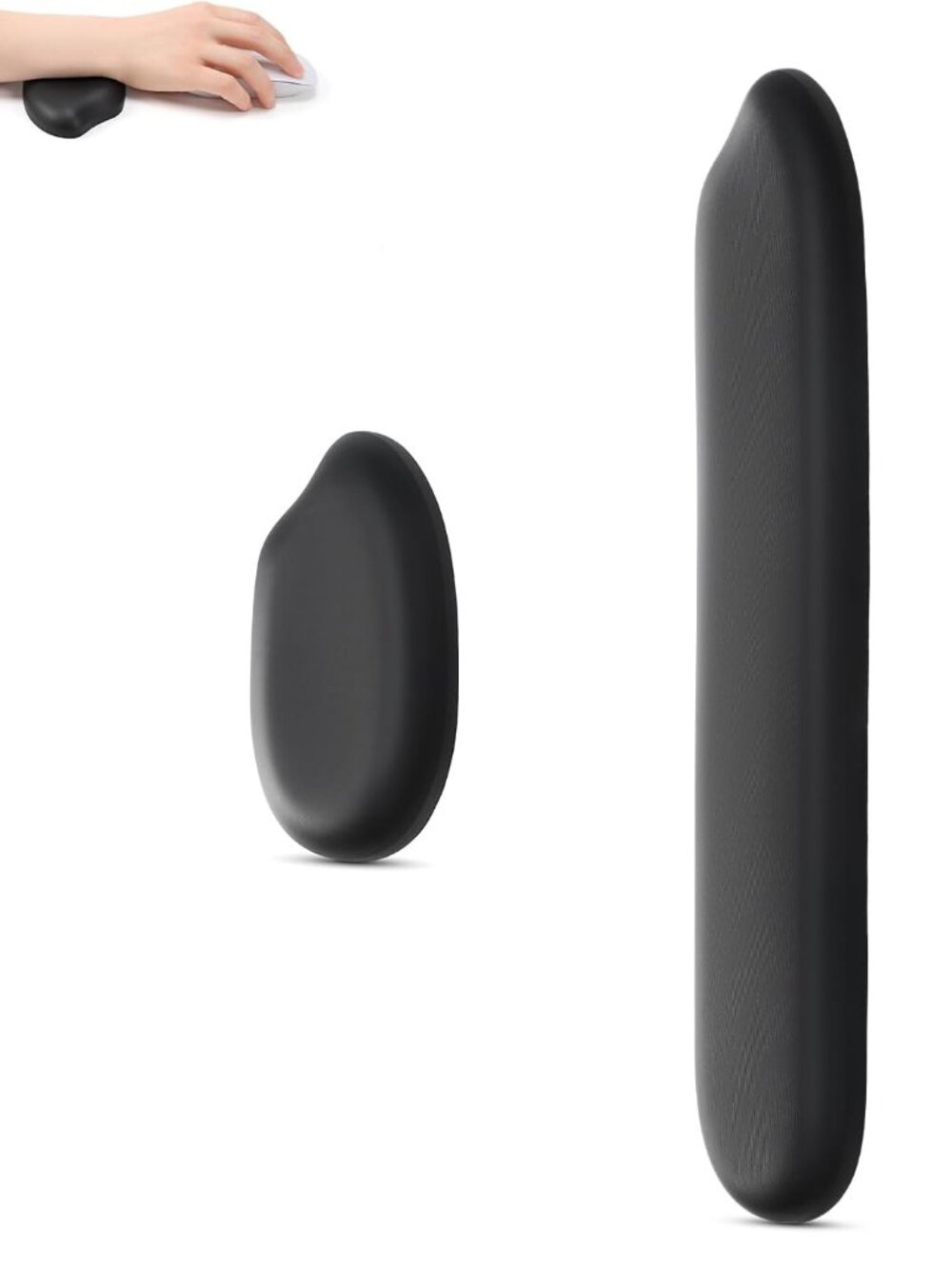 Black Memory foam pad for Office & Gaming Carpal Tunnel Syndrome prevention